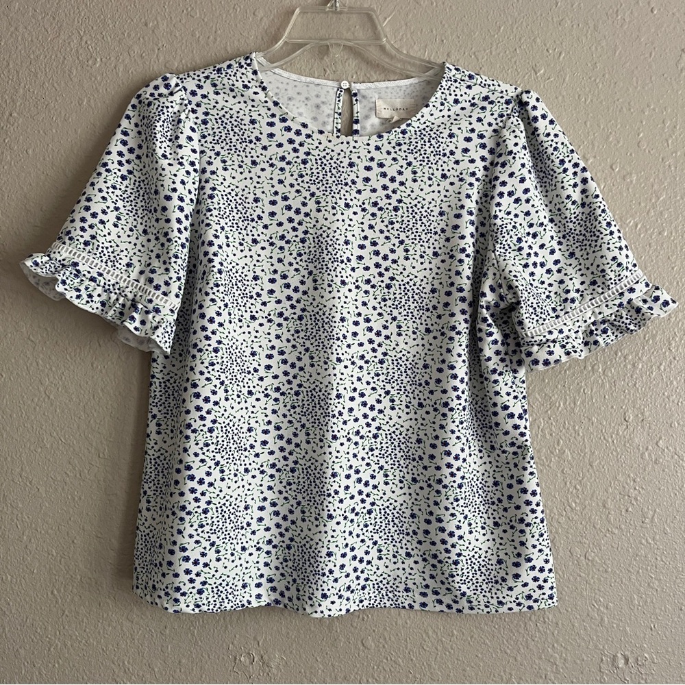 MELLODAY smocked blouse
